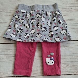 Hello Kitty 3-6M One Piece Leggings With Attached Skirt